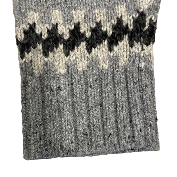 Abercrombie & Fitch Fair Isle Shawl Collar Pullover Chunky Grandpa Sweater Sz M - Picture 6 of 9